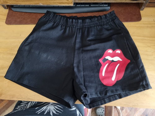 Short Rolling Negro Gabardina Como Nuevo Liquido