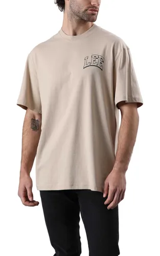 Polera Lee Hombre Varsity Tee Beige Cuotas sin inter s