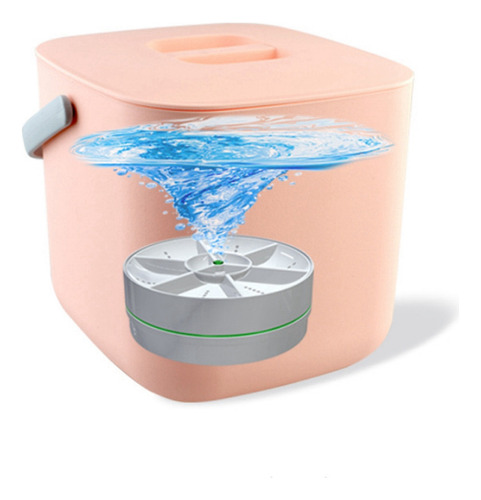 Mini Lavadora Portátil Con Turbina Giratoria Usb Y Lavavajil