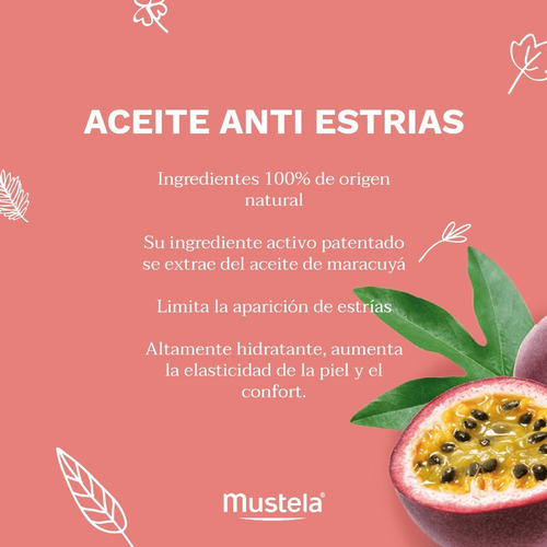 Imagen 3 de 5 de Mustela Maternidad Aceite Orgánico Anti Estrías 105 Ml