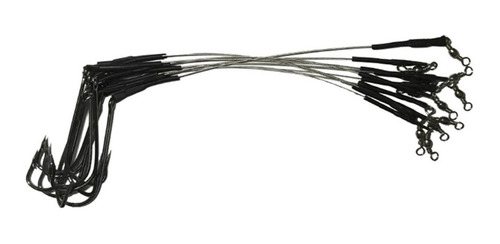 Lider Leader De Acero Con Anzuelo 5/0 Cable 40lbs X 10 Unid