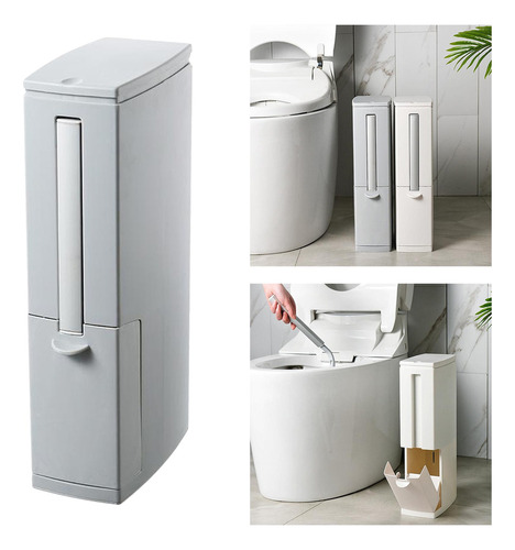 Cuarto De Baño Bote De Basura Estrecho Juego De Escobillas
