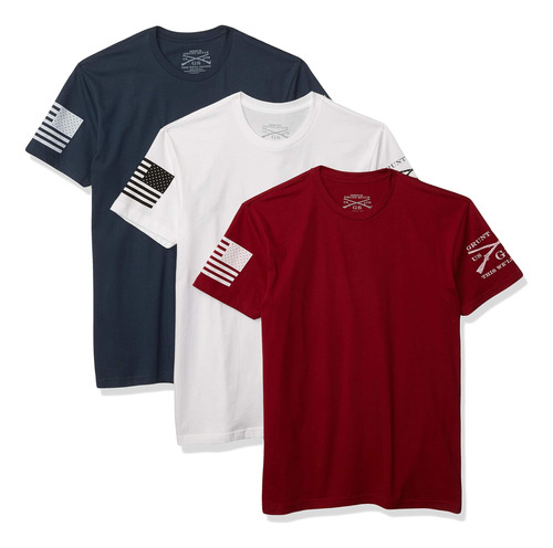 Grunt Style Patriot Pack, Paquete De 3 Camisetas Para Hombre