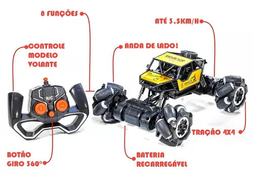 Carrinho Infantil Grande Controle Remoto Recarregavel 4x4