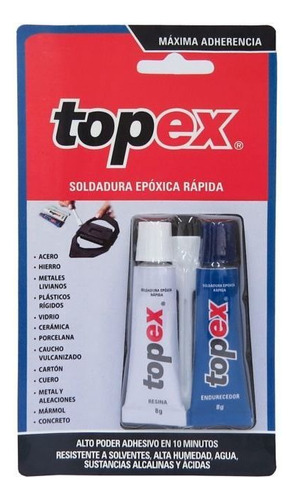 Topex Sold Epóxica Rápida Blister X 16 Gramos