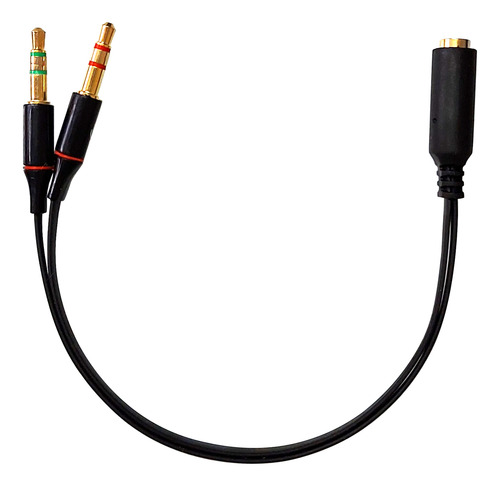 Cabo Adaptador P2 4c Fêmea X 2 P2 Macho 20cm