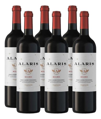 Combo Vino Trapiche Alaris Malbec 750ml X6