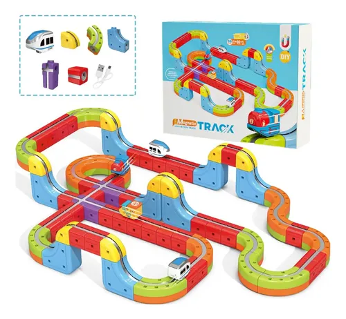 Pista De Carreras Flexible Para Niños, Tren Eléctrico Pista De Carreras Flexible Para Niños, Tren Eléctrico