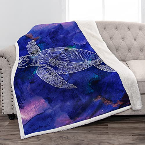 Sea Turtle Blanket Purple - Turtles Gifts For Girls Wom...