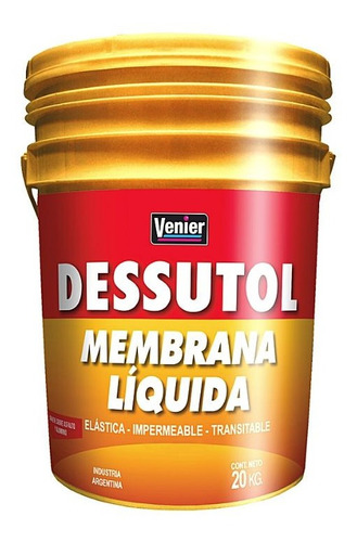 Membrana Liquida Dessutol Techos Rojo 20 Kg  Alfa