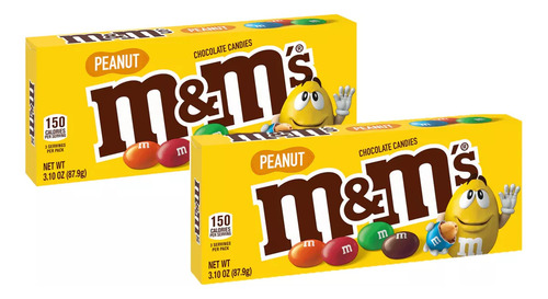 2 Pack Chocolates M&m's Sabor Cacahuate 87.9g C/u