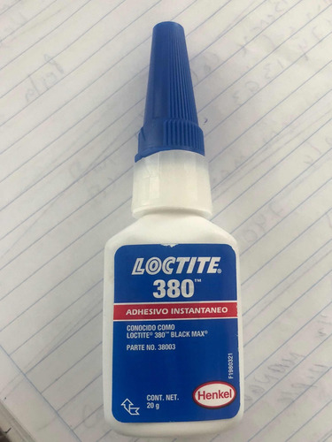 Loctite 380 Adhesión Firme Y Rápida A Metales Plásticos