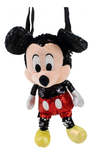 Bolsa Mickey Lantejoulas Disney Licenciado 30 Cm Cor Colorido