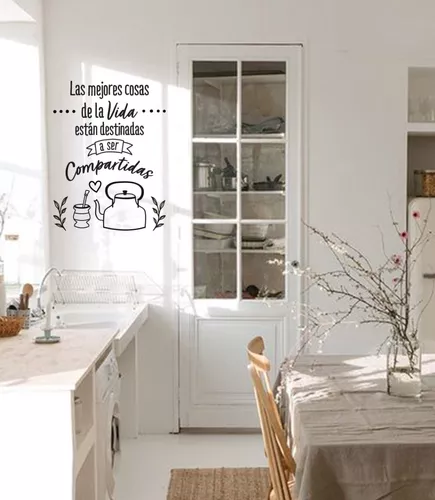 Vinilo Decorativo Mate Frases Cocina