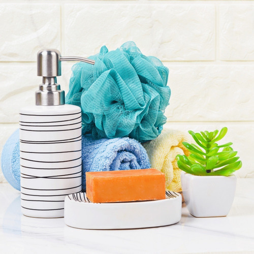 Kit Com 50 Unidades Esponjas De Banho Esfoliante Bucha