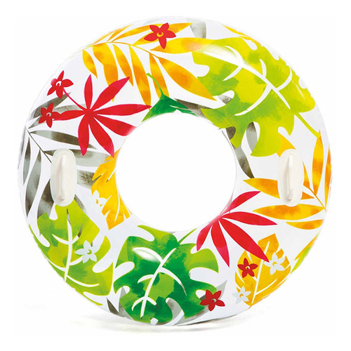 Imagen 5 de 5 de Salvavidas Inflable Estampado Tropical 97cms Intex