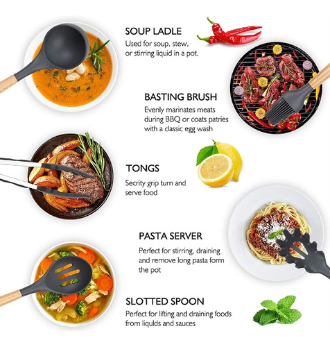 Juego De Utensilios De Cocina Silicona, Juego De Utensilios