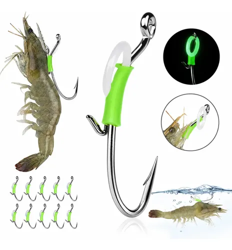 Anzol Especial Isca Camarão Vivo Kit 10un Pesca Robalo | MercadoLivre