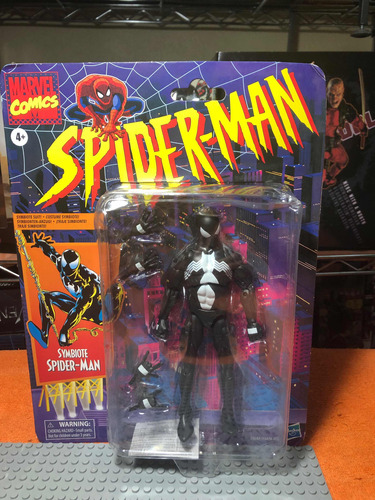 Spider-man Con Traje Simbióte Presentación Vintage