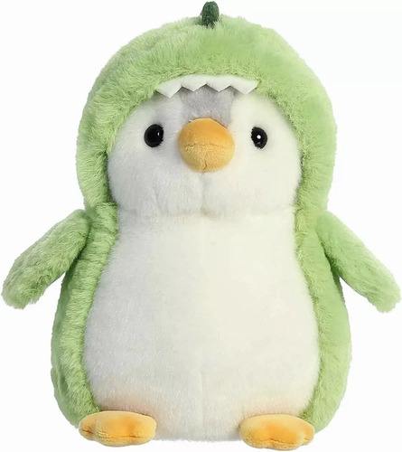 Pingüino De Peluche Disfrazado De Dino Kawaii 18 Cm Aurora