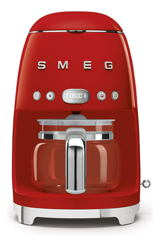 Cafetera Programable Roja De 10 Tazas Dcf02pbus Smeg