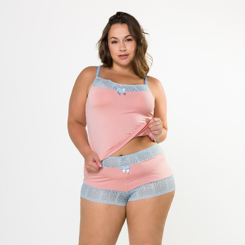 Baby Dool Renda Sensual Short Dool Camisete Pijama