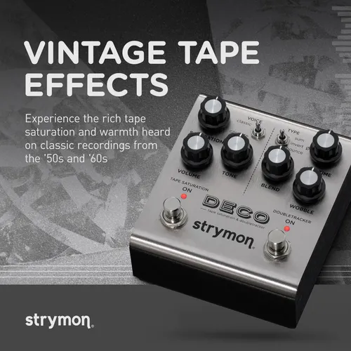 ぬ*ん様 Strymon Deco Pedal De Atraso De Saturação De Fita Strymon Deco V2 Prateado