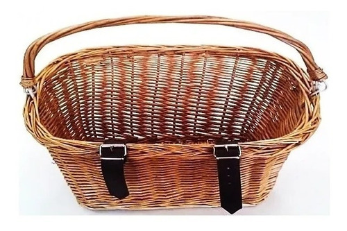 Imagen 1 de 1 de Canasto Delantero De Mimbre Para Bicicletas De Paseo