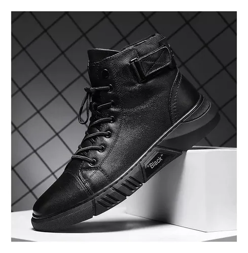U 2023 Botas De Cuero Versátiles Negras Clásicas
