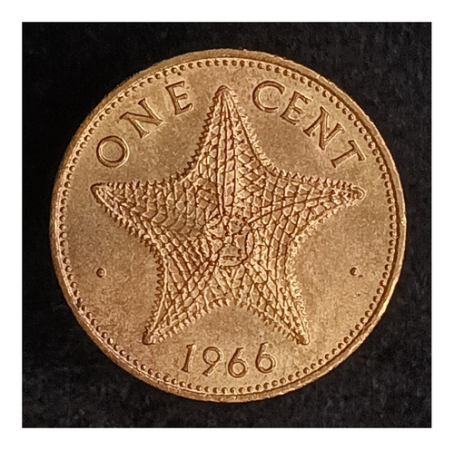 Bahamas 1 Cent 1966 Sc Km 2 Estrella De Mar Colonia Brit.