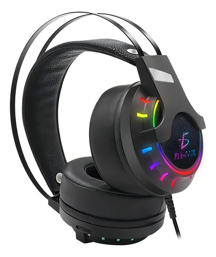 Audífonos Gamer Ergonómicos con Micrófono Negro Con Luz Led Ele-Gate