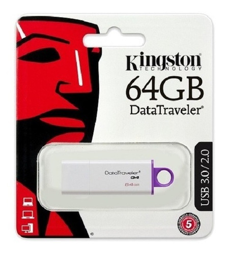 Pen Drive Kingston Datatraveler G4 64gb Usb 3,0  (b)