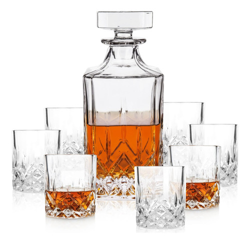 Viski Admiral Decanter And Lowball Glass Set - Vasos De Cris