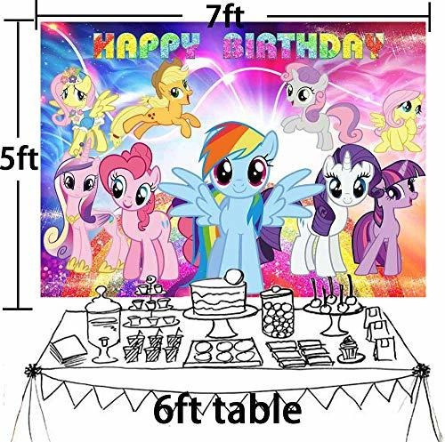 My Little Pony Telon Fondo Para Fiesta Cumpleaño Arco