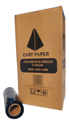 Film Plastico Negro 250m 12 Rollos Alusa  / Cart Paper