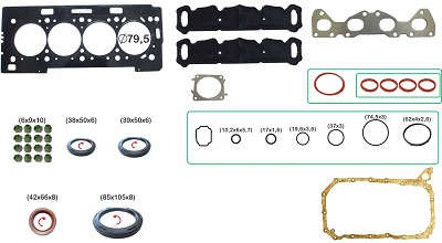 Junta Motor 206 207 C3 1.6 16v Bastos 15109604ml