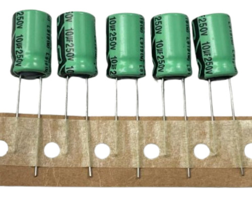 10 Capac Eletrolitico 10uf 250v Radial 105ºc 10x18mm Lelon