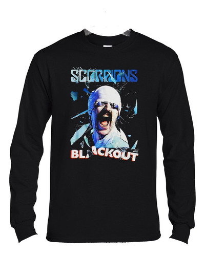 Polera Ml Scorpions Blackout Poster Rock Abominatron