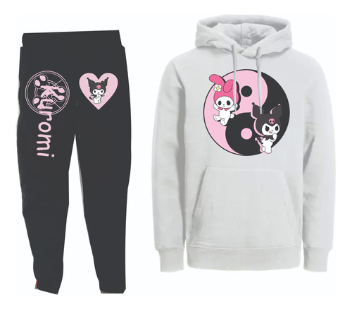 Conjuntos Sudadera Kuromi Niñas Niños Adultos Sudadera+buzo