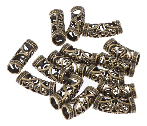 35 Pçs / Lote Dread Lock Beads Anéis De Cabelo Ajustável