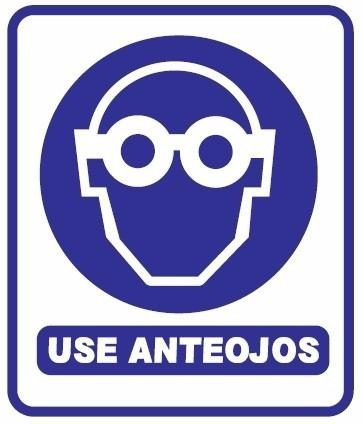 Señal Autoadhesivo Use Anteojos, 3 Unds