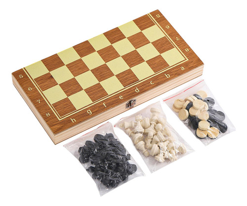 Juego De Ajedrez De Madera Plegable, Ajedrez, Damas,