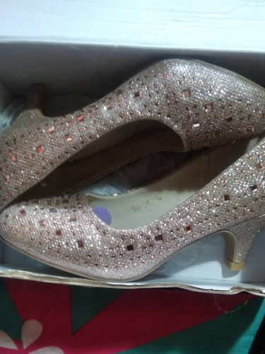 Zapatos De Niña De Gala De Fiesta Talla 32 33 Con Piedras