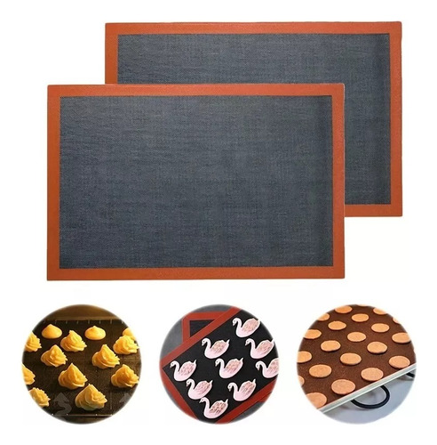  Pack 2 Láminas Silicona Para Horno Antiadherente Repostería