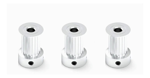 4 Polea Dentada Gt2 Centro 8mm + 8 Poleas Locas Lisas 15mm