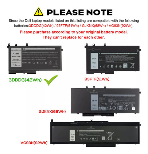 Batería Notebook Dell Latitude 3dddg Improtada De U S A
