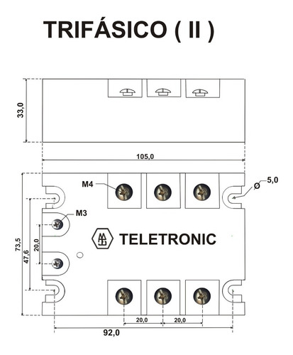 Rele Estado Solido Trifasico 90a Tx66t90z 4á32 Vdc 660vac