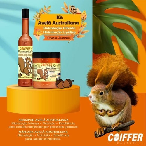 Imagem 2 de 5 de Kit Avelã Australiana Coiffer Cabelos Enrijecidos