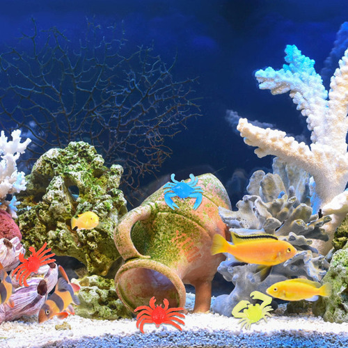 12 Minianimales Marinos De Simulación De Cangrejos Con Forma