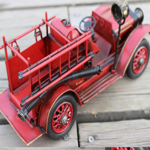 Miniadorno Retro Vintage, Modelo Camión De Bomberos, Colecci